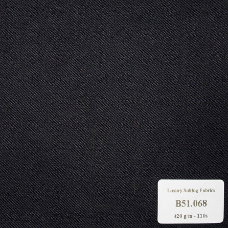 B51.068 Kevinlli V2 - Vải Suit 50% Wool - Đen